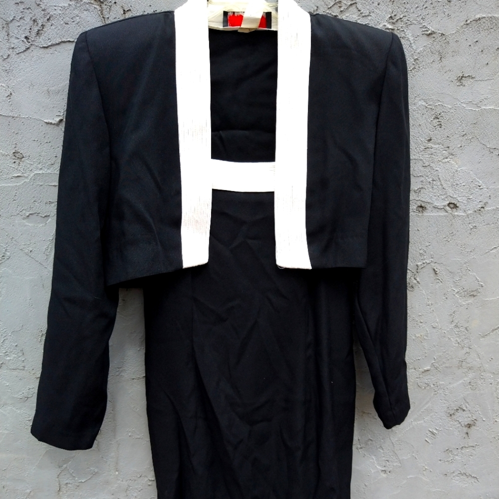 2 PC BLACK COCKTAIL DRESS